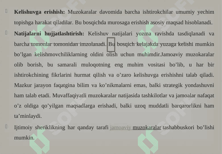 Jamoaviy muzokaralar olib borish tartibi 7