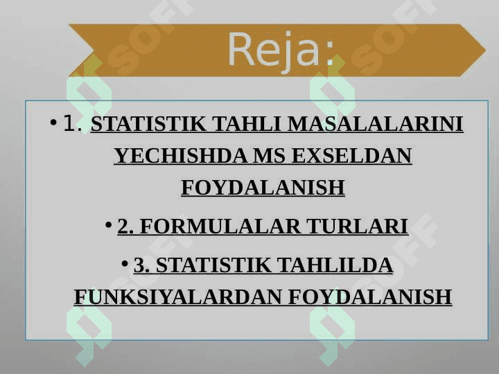 STATISTIK TAHLI MASALALARINI YECHISHDA DASTURLASH IMKONIYATLARI 2