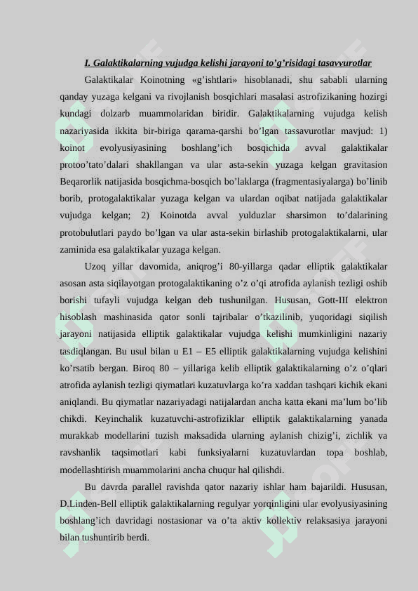 Galaktikalarning vujudga kelishi m 2