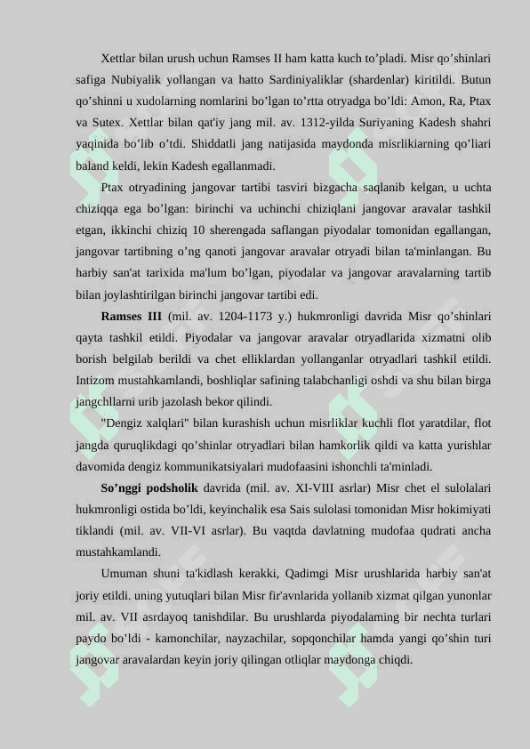 Misr va Mesopotamiya harbiy san'atdir 6
