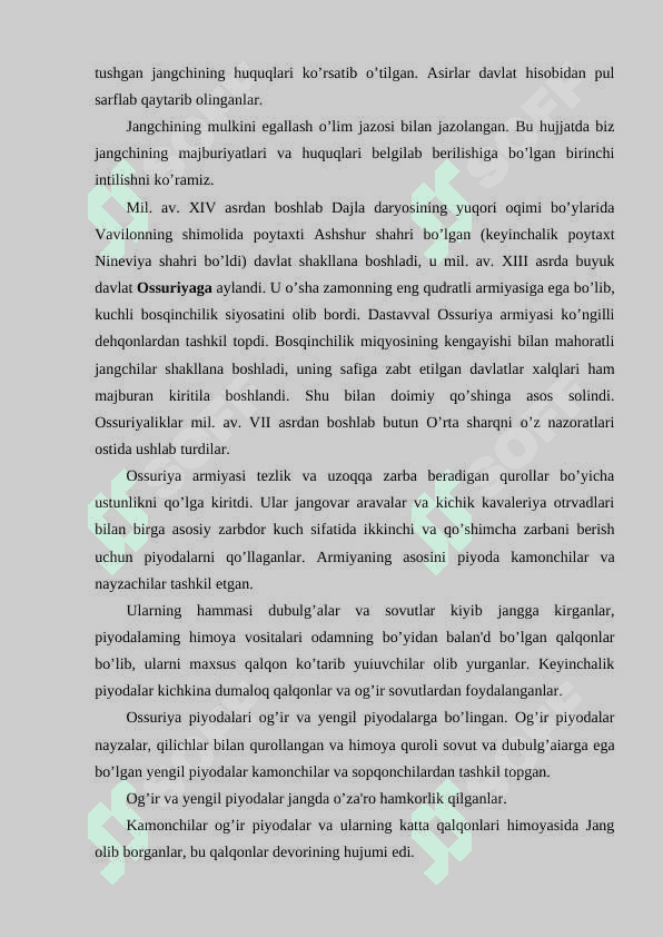 Misr va Mesopotamiya harbiy san'atdir 8