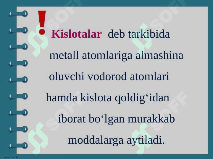 Kislotalar tarkibi, tuzilishi va nomlanishi 4
