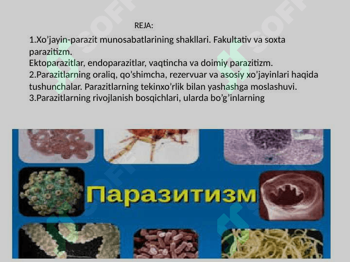 Parazitizm  va parazitlar haqida tushunchalar .  pptx 2