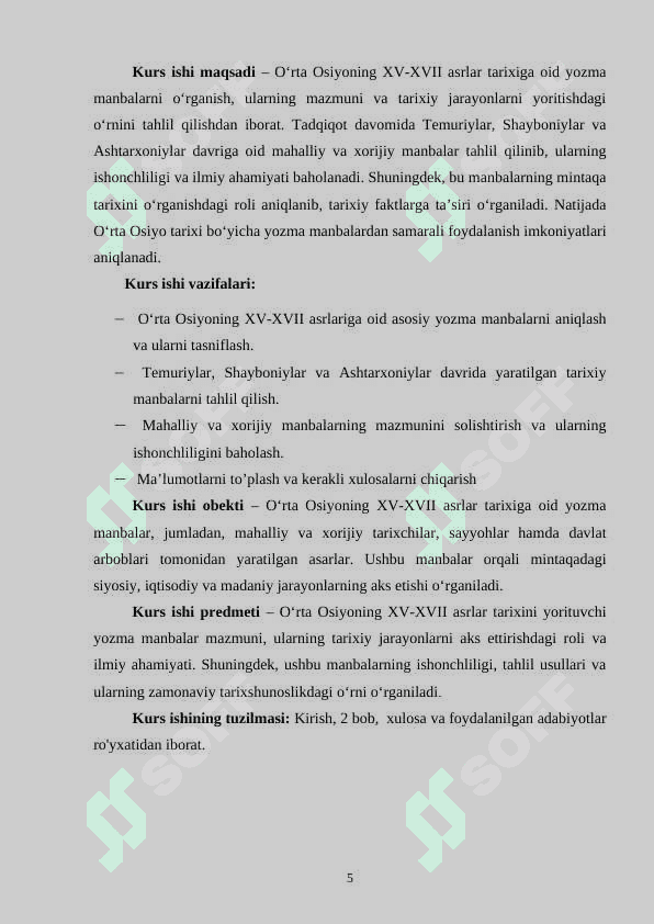 Oʻrta Osiyoning XV-XVII asrlar tarixiga oid yozma manbalar 4