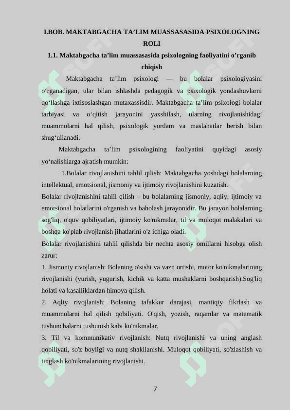 Maktabgacha ta’lim muassasasida psixolog faoliyati 7