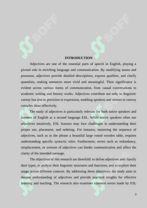 SYNTACTIC FUNCTIONS OF ADJECTIVES 3