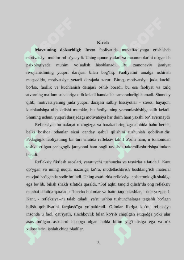 Shaxsni o‘zini o‘zi baholash, “refleksiya” tushunchasi 3