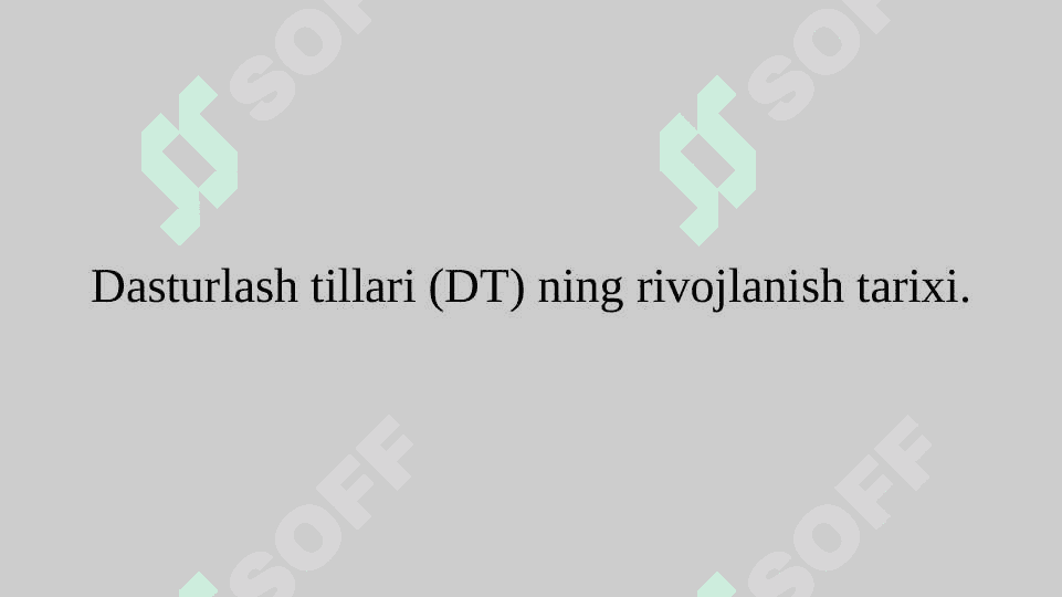 Dasturlash tillari va tizimlari 5