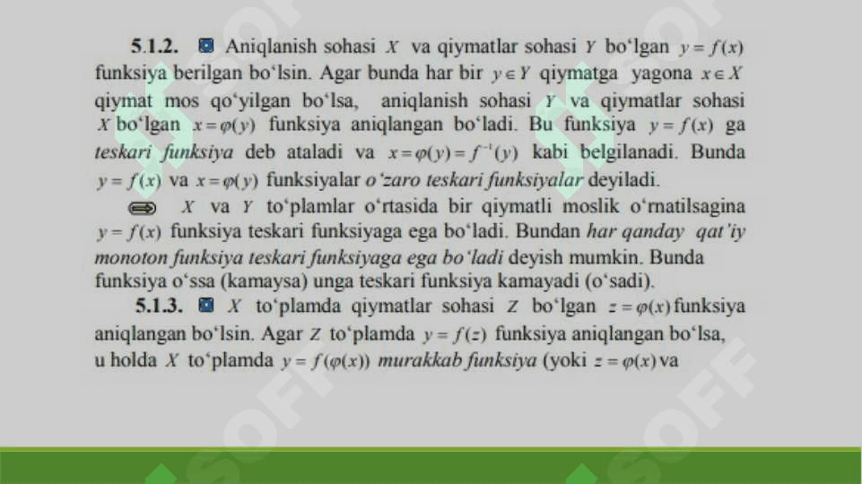 Funksiya tushunchasi 5