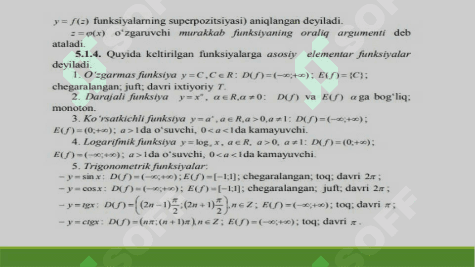 Funksiya tushunchasi 6