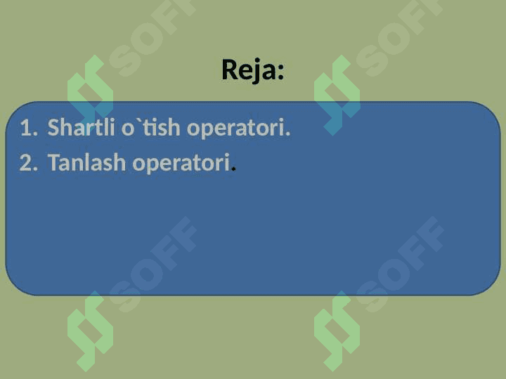 Masalalarni tarmoqlanuvchi al-goritmlar yordamida dasturlash 2