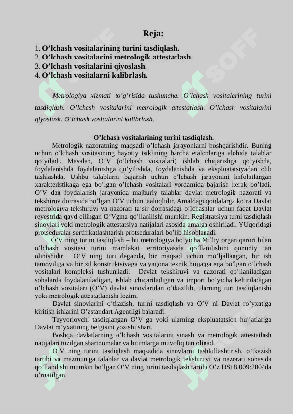 O`LCHASH VOSITALARI 2