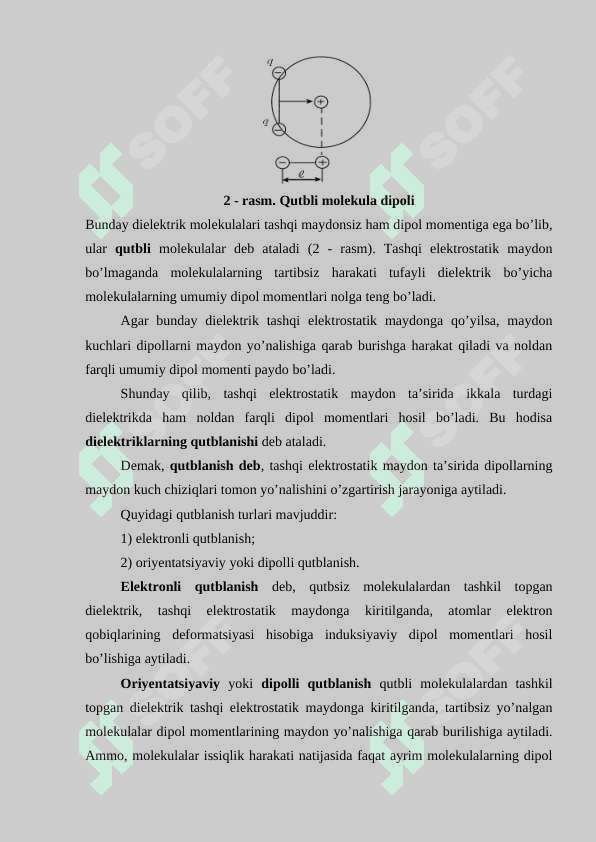 Dielektriklarning qutblanishi 3