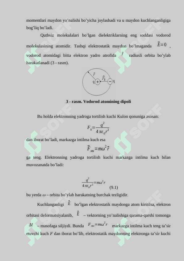 Dielektriklarning qutblanishi 4