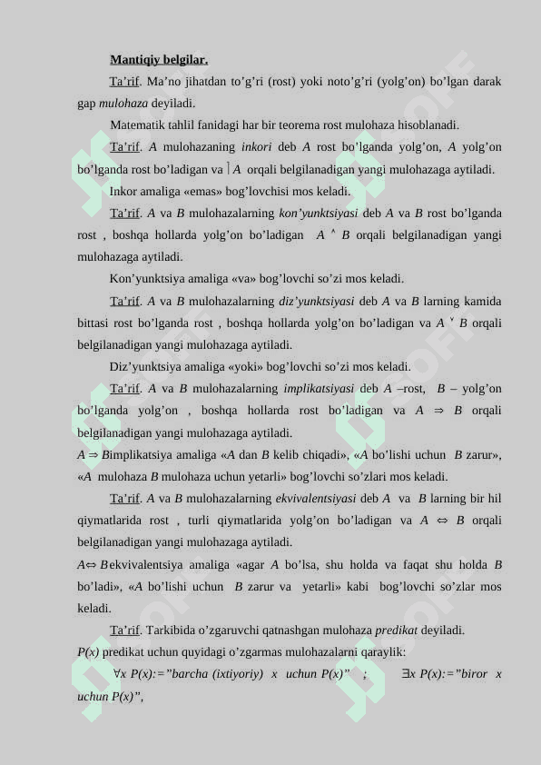 Matematik tahlil haqida boshlang’ich ma’lumotlar Haqiqiy sonlar moduli 2
