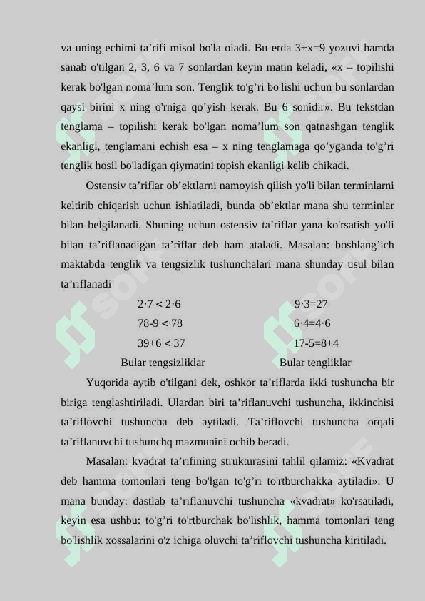 Matematik tushuncha 4