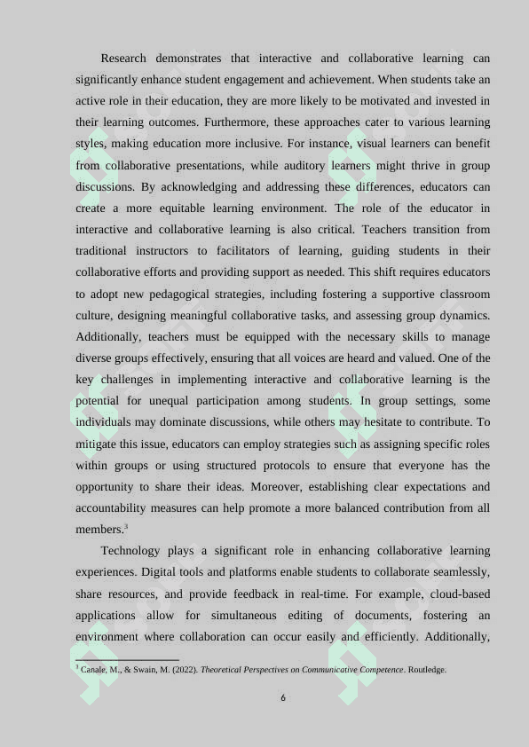 Importance of interpersonal communication skills for development of integrated English language skills. 6