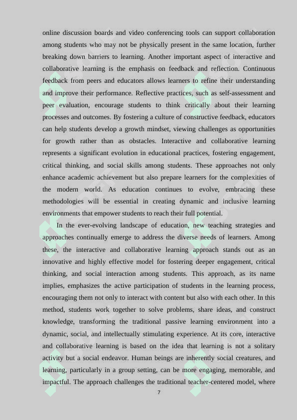 Importance of interpersonal communication skills for development of integrated English language skills. 7