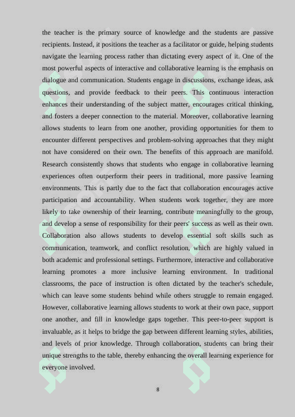 Importance of interpersonal communication skills for development of integrated English language skills. 8