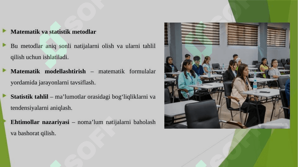 ILMIY METODLAR UNING TURLARI 6