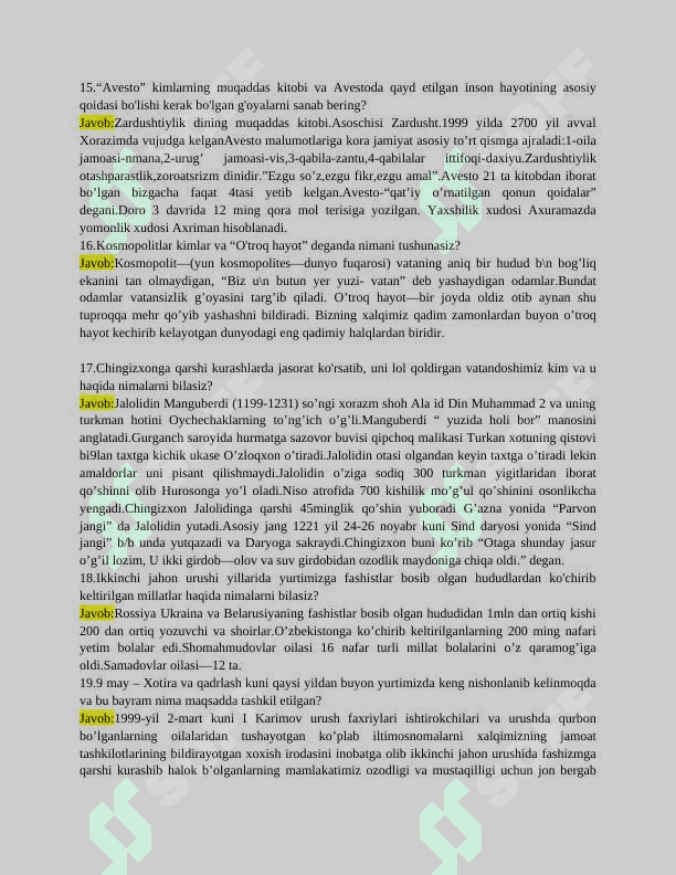 Ichki ishlarga kirish imtihon javoblari 5