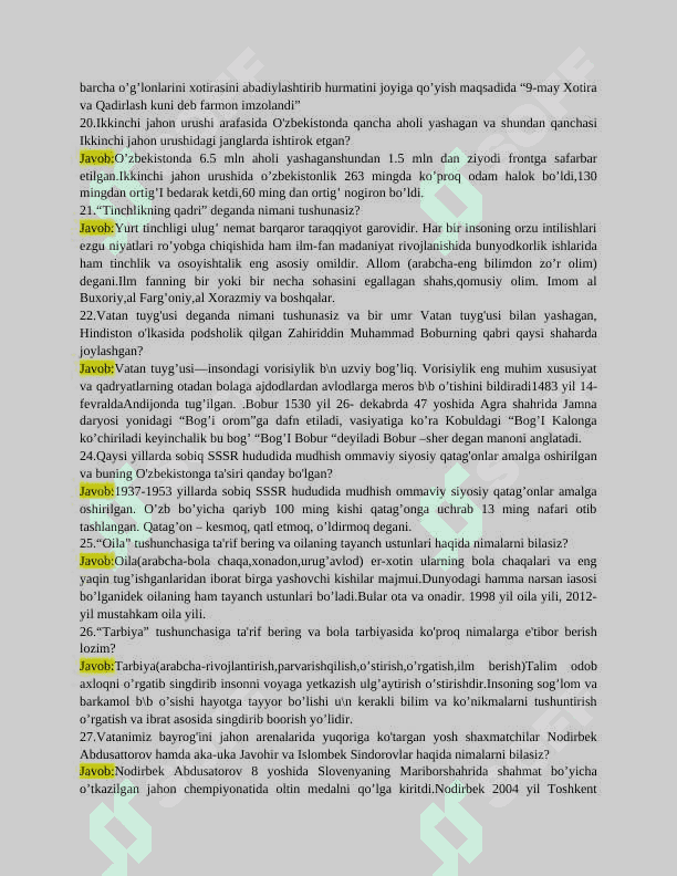 Ichki ishlarga kirish imtihon javoblari 6