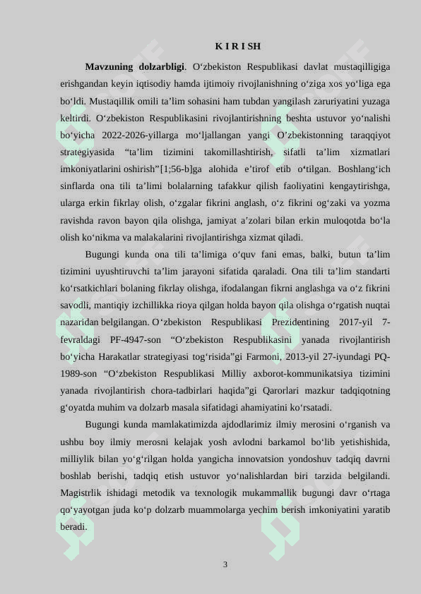 BOSHLANG‘ICH SINF ONA TILI DARSLARIDA FONETIK MASHQLARNING O‘RNI 3