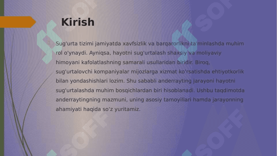 Hayotni sug'urtalashda anderrayting 3