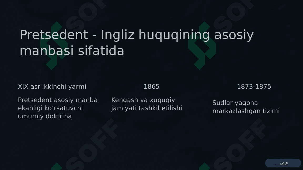 Sud pretsedentlari. Ingliz huquqining asosiy manbasi sifatida 3