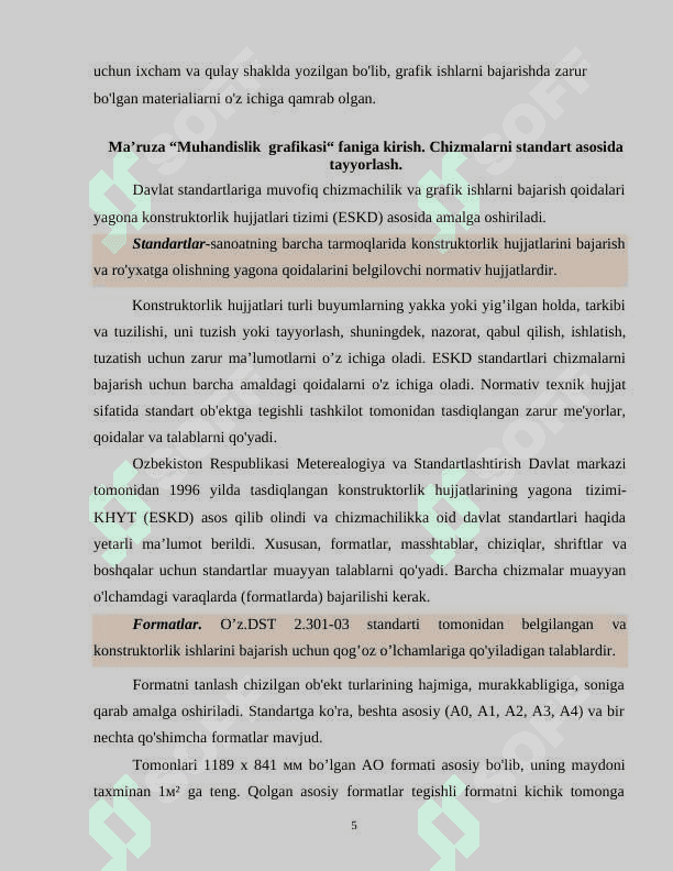 MUHANDISLIK VA KOMPYUTER GRAFIKASI 5