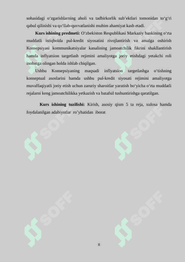 Pul kredit siyosati 8
