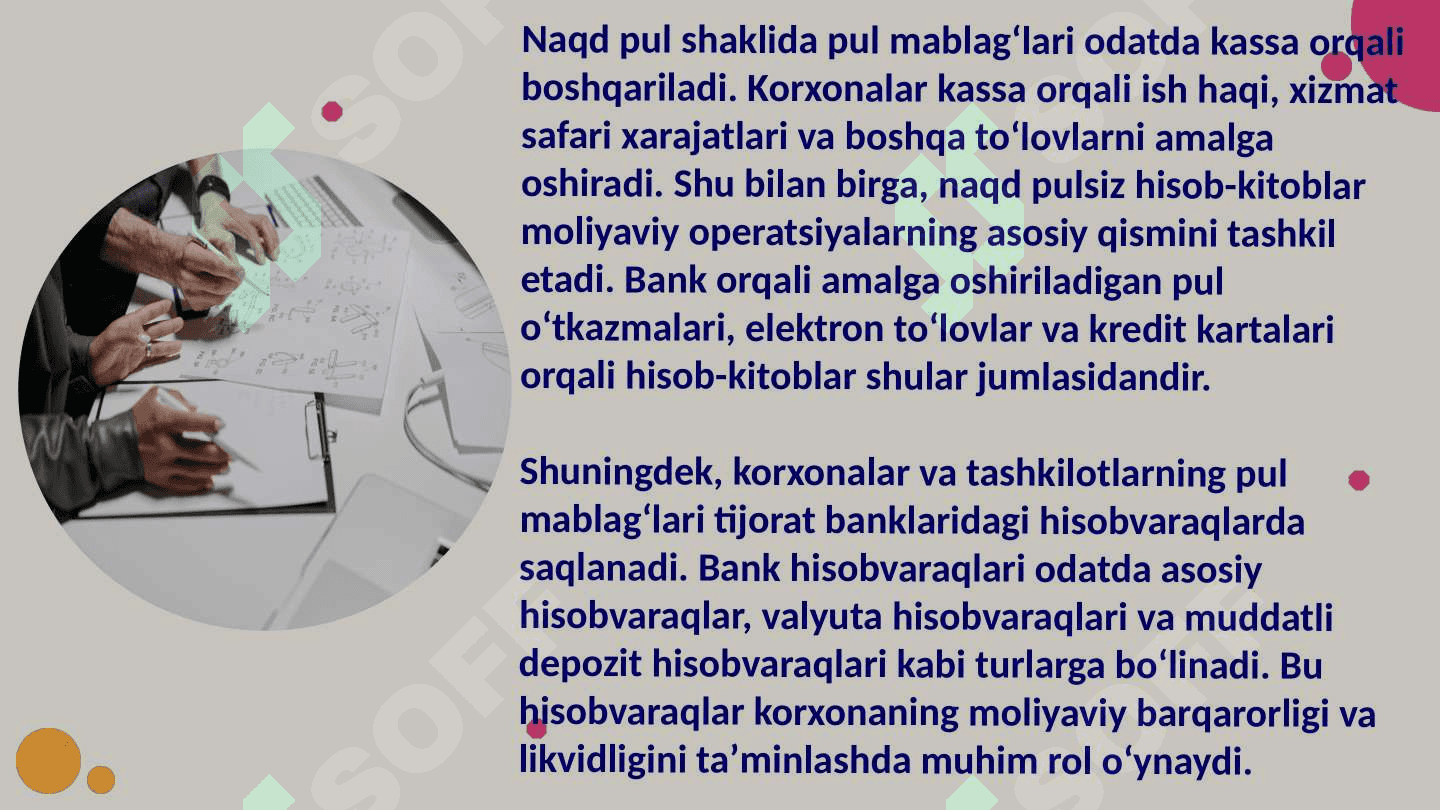 Pul mablagʻlari va valyuta operatsiyalari hisobi 3