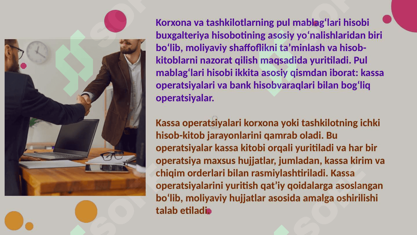 Pul mablagʻlari va valyuta operatsiyalari hisobi 4