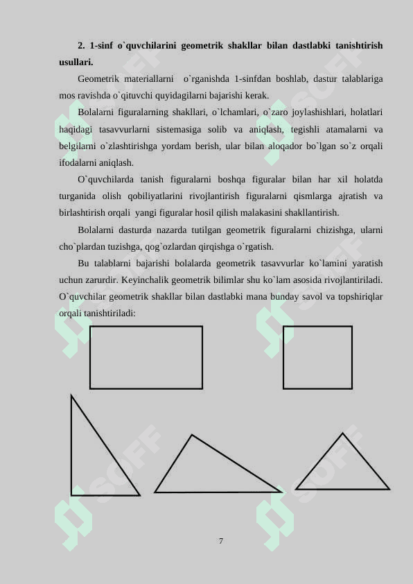 Boshlang`ich sinf o`quvchilarida grafik ko`nikmalarni shakllantirish 7