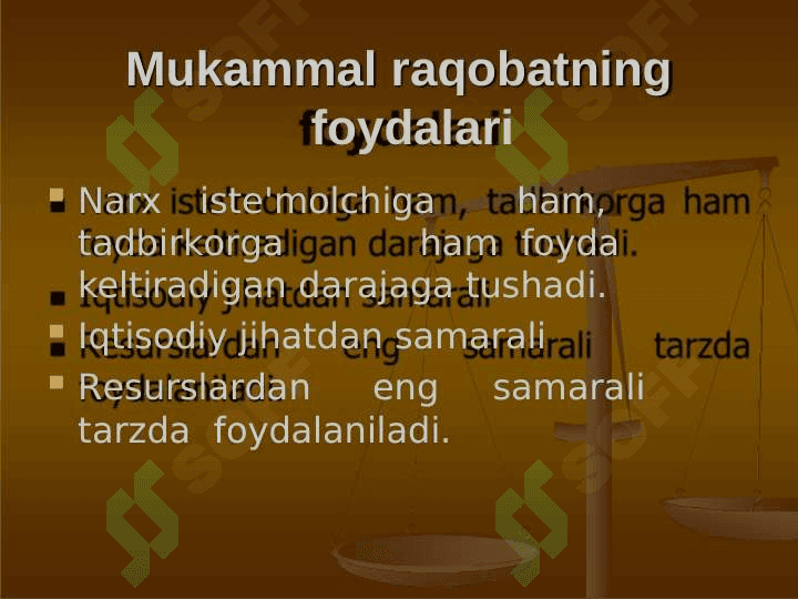 Bozor sharoitida raqobat turlari. 7