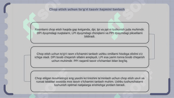 Tasvir ôlchamlari: dpi, lpi, ppi haqida tushunchalar 7