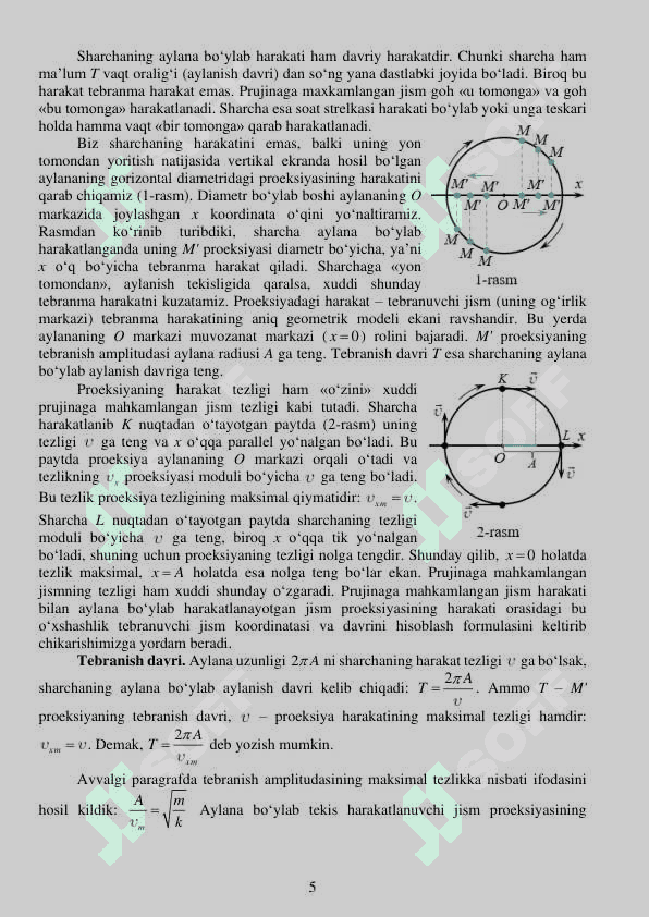 Тebranishlar va to'lqinlar 5