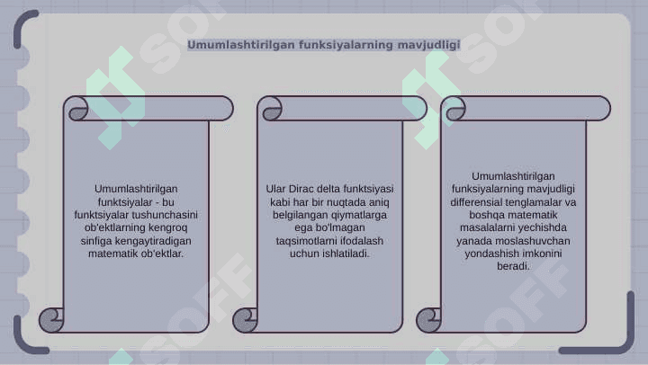 Umumlashgan funksiyalar 6
