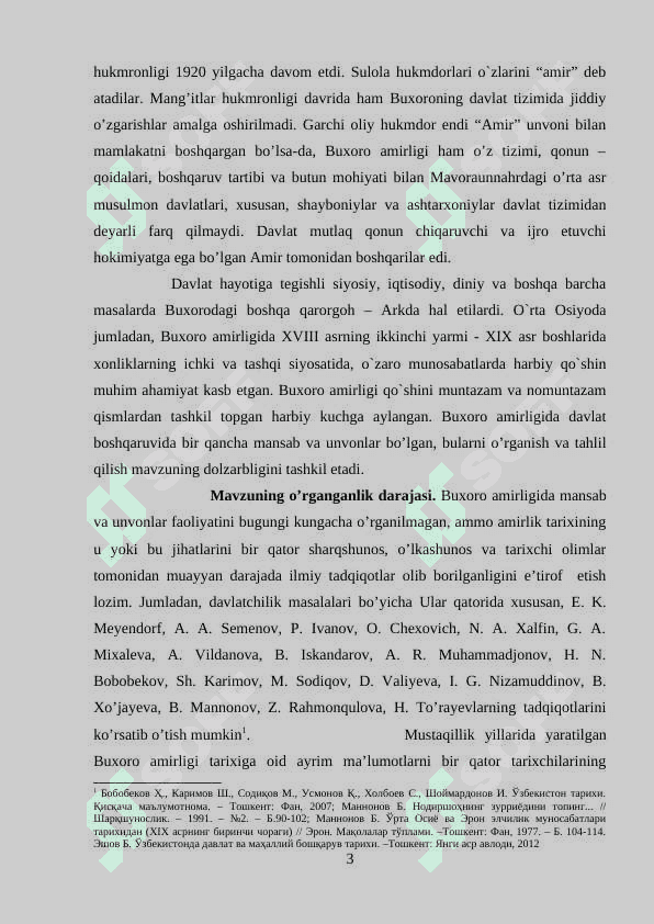 Buxoro amirligida unvonlar va mansablar 3