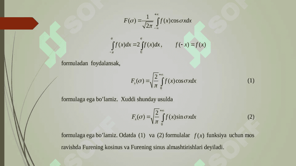 Furye almashtirishi 8