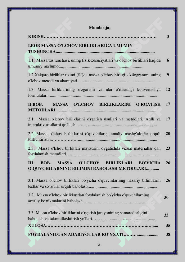 3-sinfda massa o'lchov birliklari haqida metodlar 2