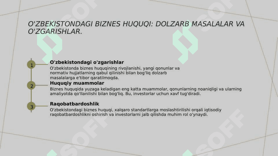 Biznes huquqining boshqa huquqiy fanlardan farqi 6
