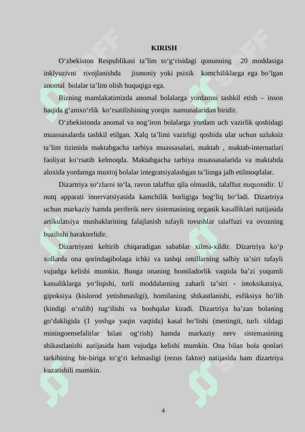 DIZARTRIYANI BARTRARAF ETISHDA KORREKTSION – PEDAGOGIK ISHLAR TIZIMI 3