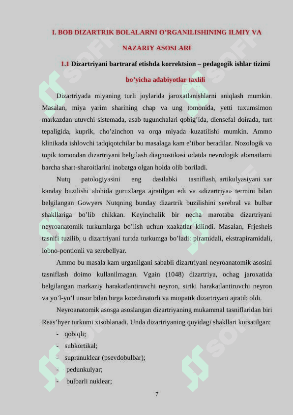 DIZARTRIYANI BARTRARAF ETISHDA KORREKTSION – PEDAGOGIK ISHLAR TIZIMI 6