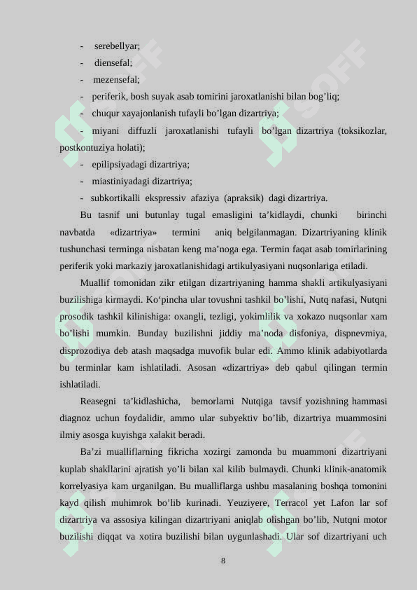 DIZARTRIYANI BARTRARAF ETISHDA KORREKTSION – PEDAGOGIK ISHLAR TIZIMI 7
