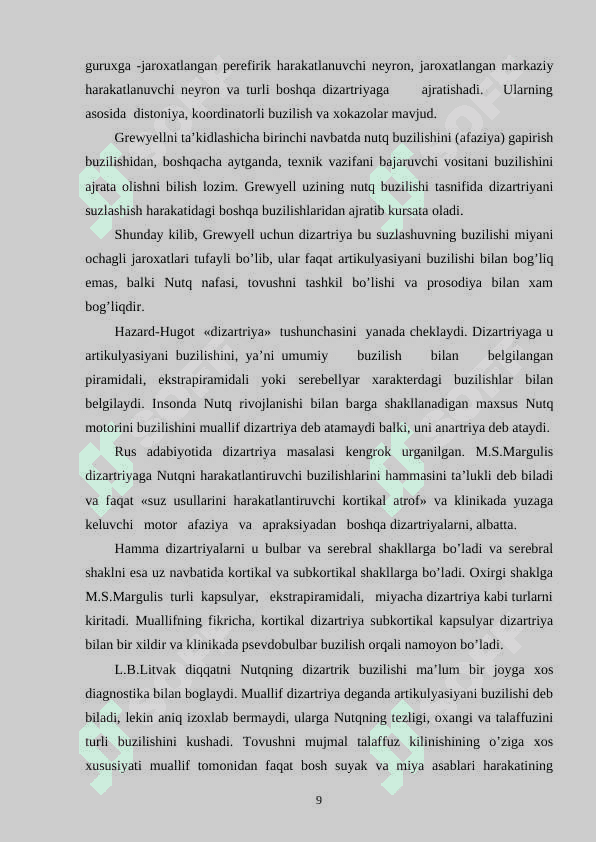 DIZARTRIYANI BARTRARAF ETISHDA KORREKTSION – PEDAGOGIK ISHLAR TIZIMI 8