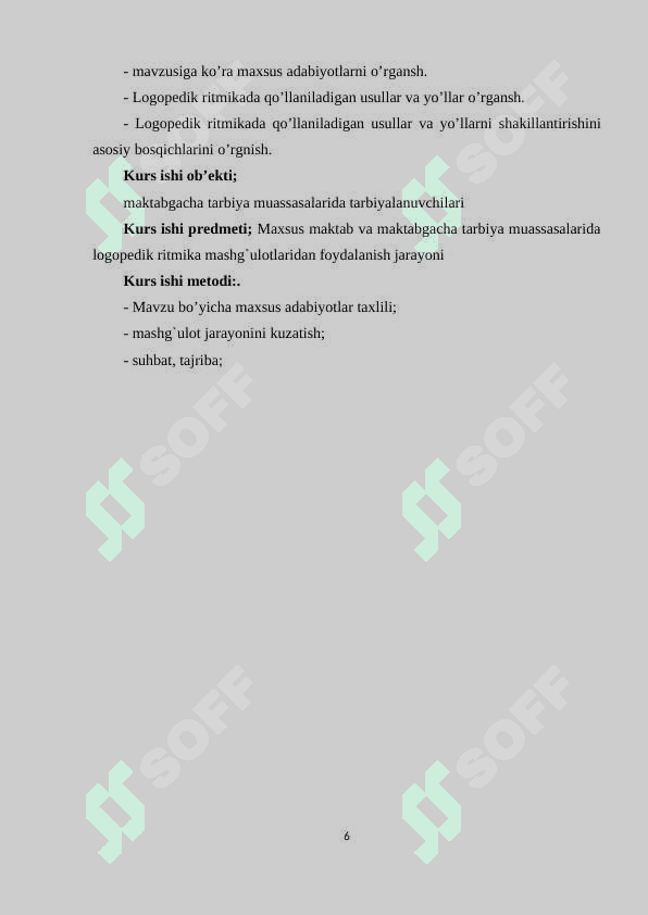 Logopedik ritmikada qo’llaniladigan usullar 6