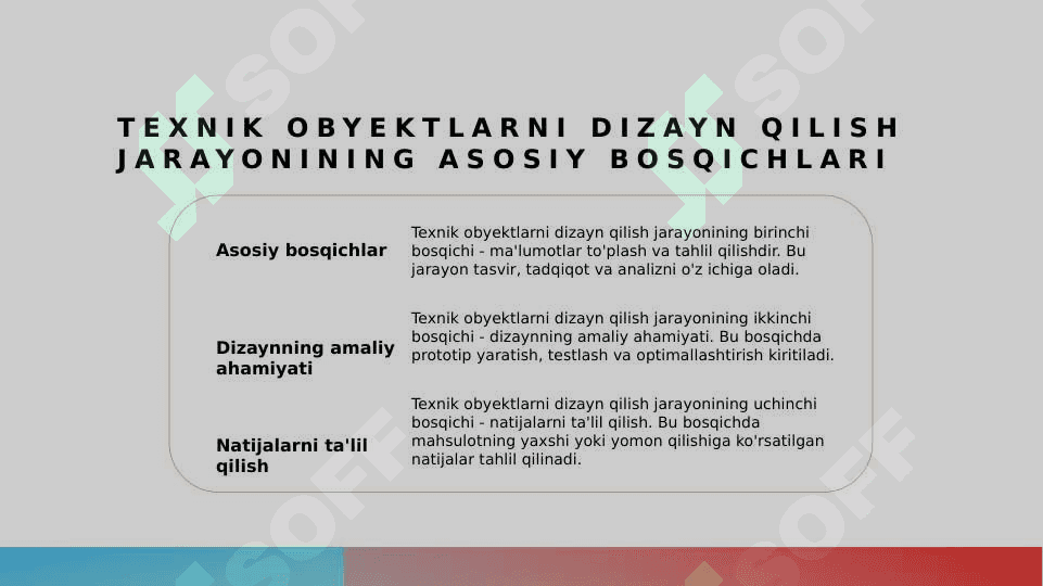 Texnikaviy obyektni loyihalash 3