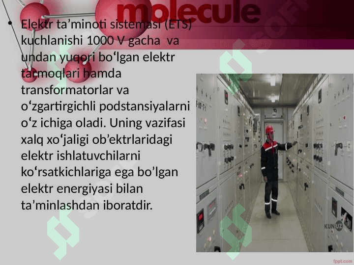 Sanoat korxonalari elektr ta’minoti. 3