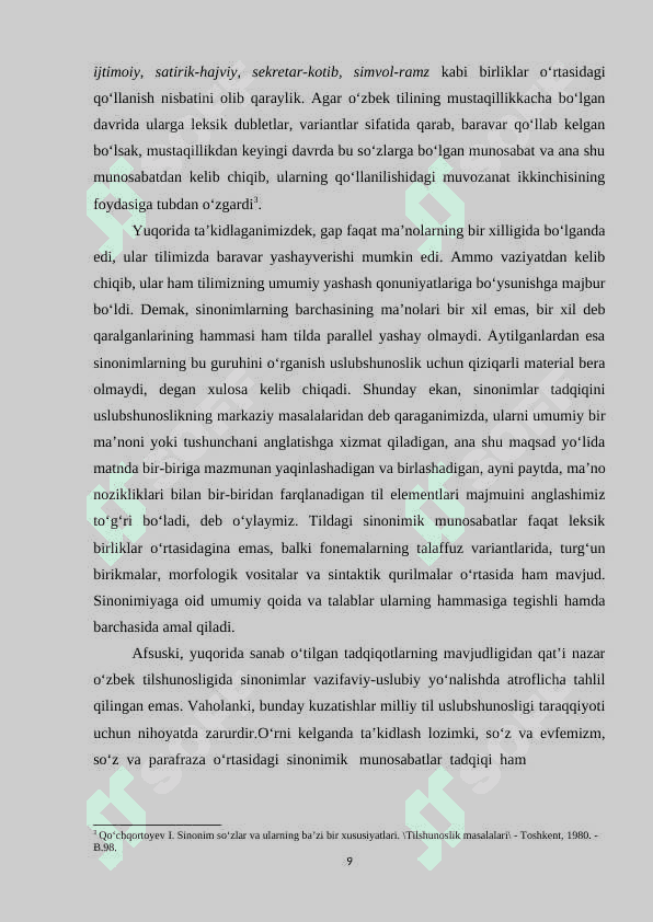 SINONIMIYA VA DARAJALANISH MUNOSABATI. 8